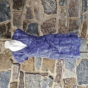 Athleta Wrap Light Purple And Navy BlueFlower Pattern Dress Size MP